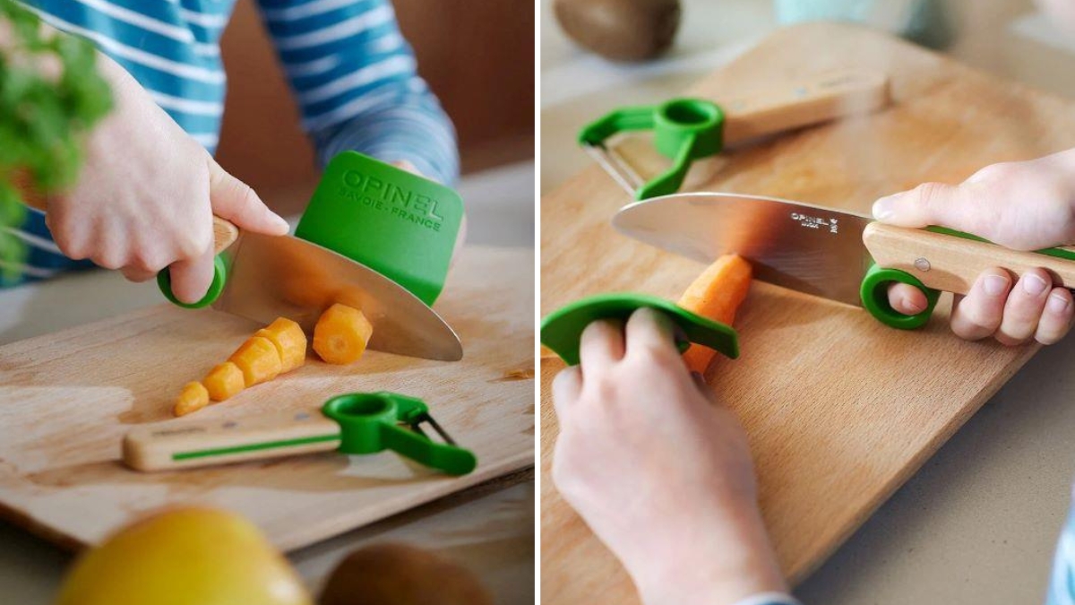 Zestaw kuchenny dla dzieci - Opinel Le Petit Chef - kolor zielony